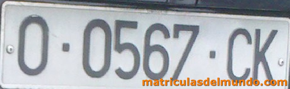 Matrícula de Asturias O-CK 0567